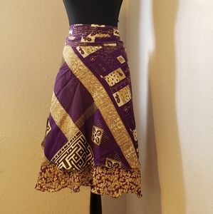 NWT Kariza Silk Purple Multi-Wear Wrap Skirt/Dress